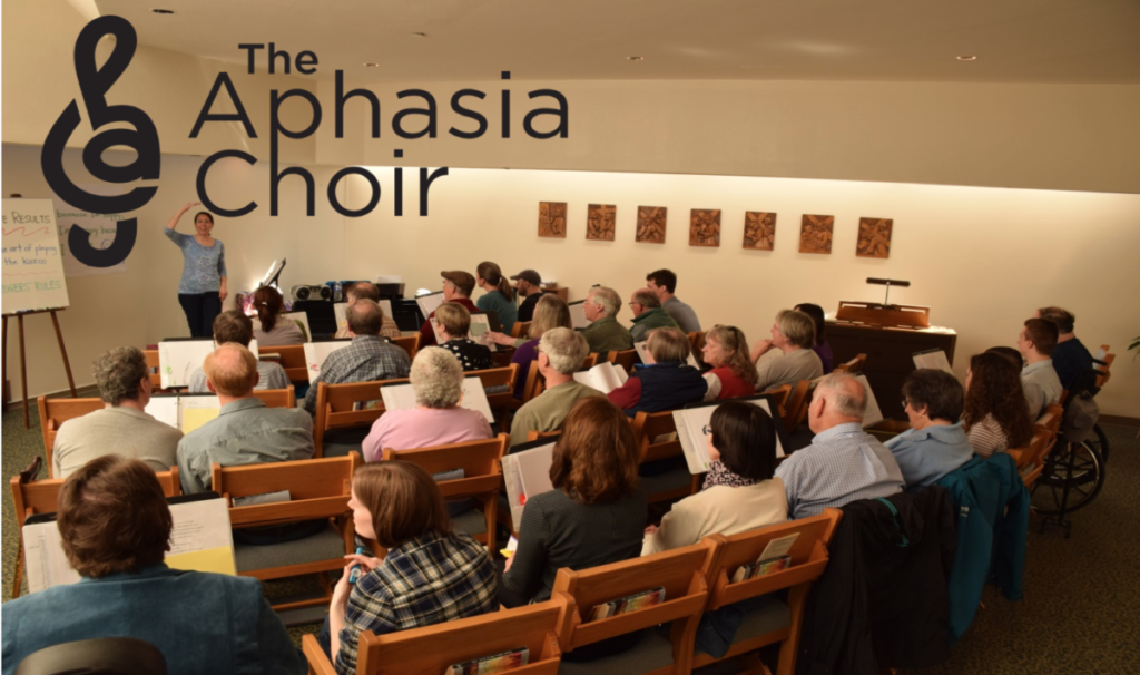 Image: The aphasia choir in rehearsal