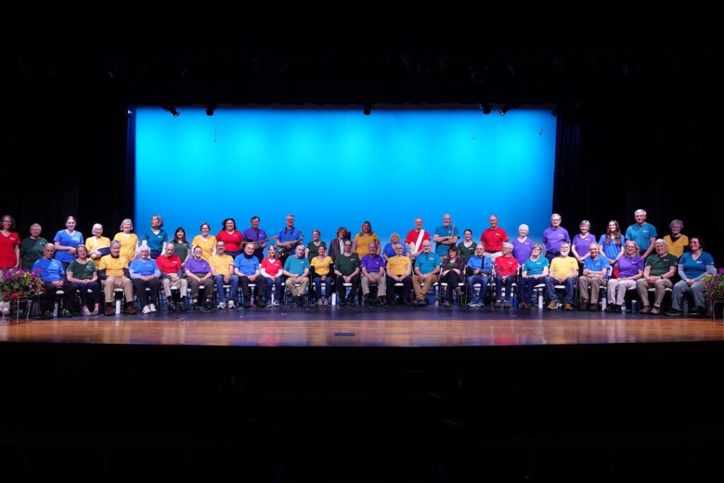 Members of the 2025 Aphasia Choir of Vermont on June 1st at Colchester High School